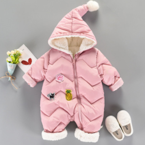 Winter Baby Girl Boys Romper Baby Girl Boys Cartoon Animal Bear Hooded Jumpsuit Infant Cute Thick Warm Jumpsuits Outfits #LR2 GPS