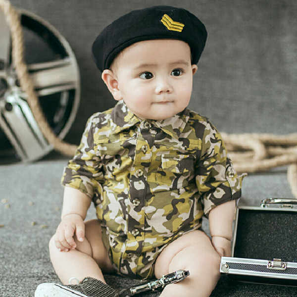 2022New Infant Baby Kid Boy Girl Long Sleeve Camouflage Romper Jumpsuit Outfits 0-24M GPS