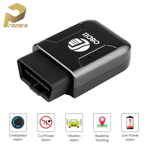 Prazata GPS Tracker Car OBD GSM Real-time Tracking GPS Locator TK206 Remotely Monitor Vibration Alarm Real-time Free App Web