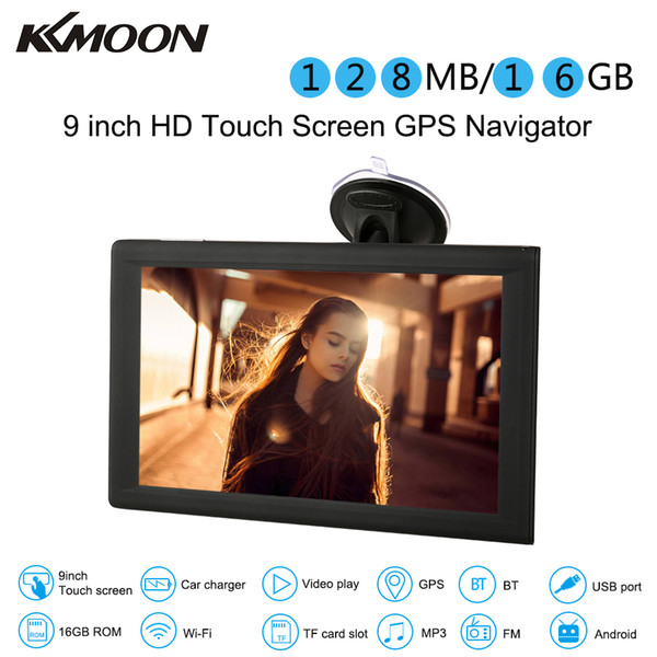 KKmoon 9inch GPS Navigation Android Smart System 16GB Portable Car Stereo Audio Player Multimedia Entertainment Maps navigator