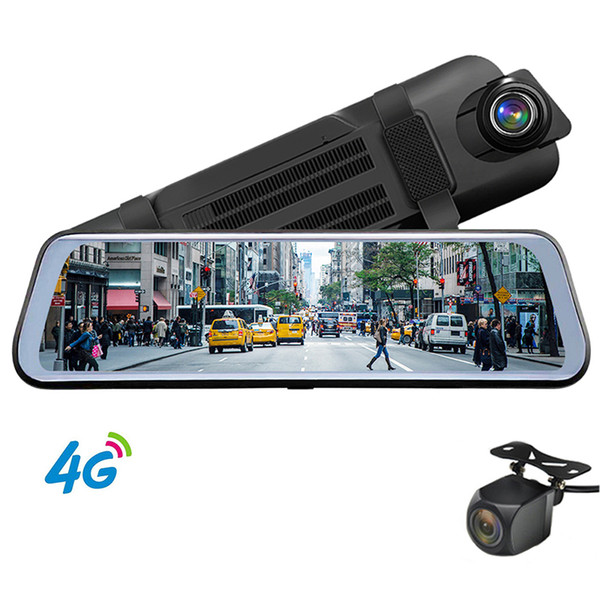 4G ADAS Car DVR 10 inch Android Wifi Full Stream Media Rear View Mirror With GPS HD 1080P Car Dual Lens Video Recorder