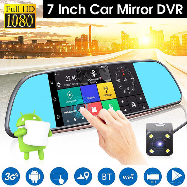 7 inch 4G Car GPS Rear View Mirror HD DVR 1080P Auto Video Recorder Android WIFI Bluetooth Car Rearview Mirror