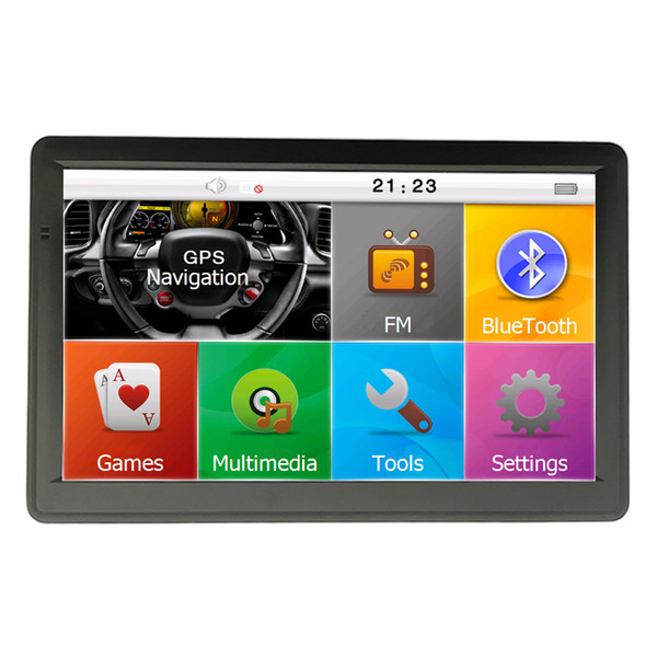 HD 7 inch Car GPS Navigator Bluetooth Truck Navigation 800*480 MP4 FM Transmitter AVIN 800MHZ 8GB 256MB Free 3D Maps Update