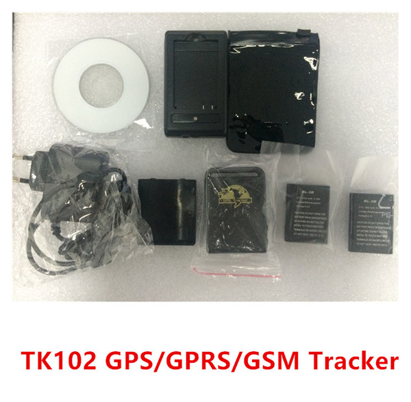 Spy Vehicle Real Time Tracker GPS/GSM/GPRS Car Tracker TK102 MINI Global TRRACK 5pcs/lot free shipping