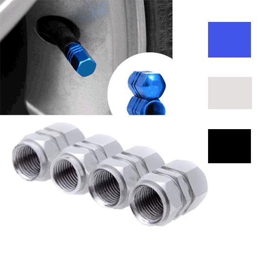 GPS Universal 4 PCS Aluminum Auto Bicycle Car Tire Valve Caps Tyre Wheel Hexagonal Ventile Air Stems Cover Airtight rims Accessories order<$18no