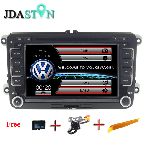 JDASTON Car Multimedia player Autoradio 2 Din DVD Player Audio For VW Golf 6/5 Passat b7/cc/b6 SEAT leon Tiguan  Octavia GPS