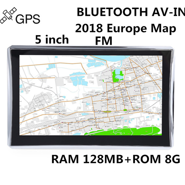 Wetowe G5 5 inch Car GPS Navigation WinCE 6.0 FM Bluetooth AV-IN Reversing Camera Touch Screen 2018 EU Free Map