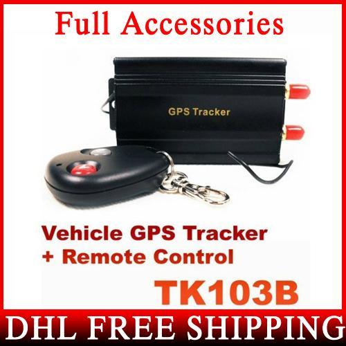 DHL Fedex 10PCS QUAD BAND GPS 103B TK103B GPS103 Car Drive Vehicle Realtime GPS Tracker With Remote Control