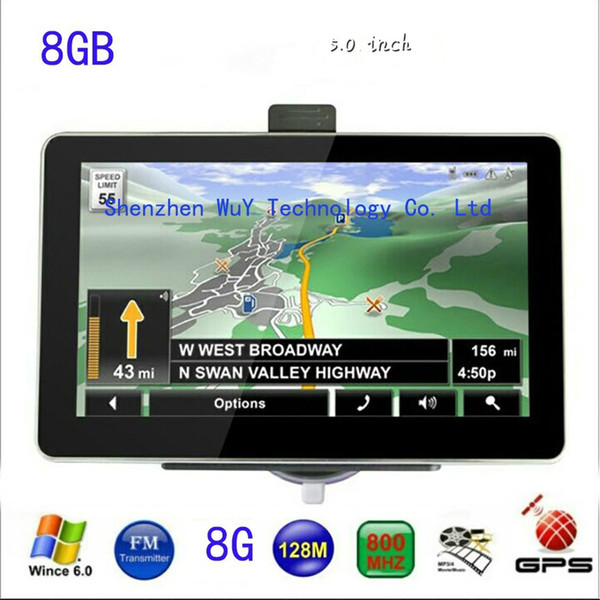 8GB 5.0 inch GPS Truck Navigation MTK Speedcam POI (1 for US+Canada+ Mexico, 2 for Europe or, 3 for AU+New Zealand)