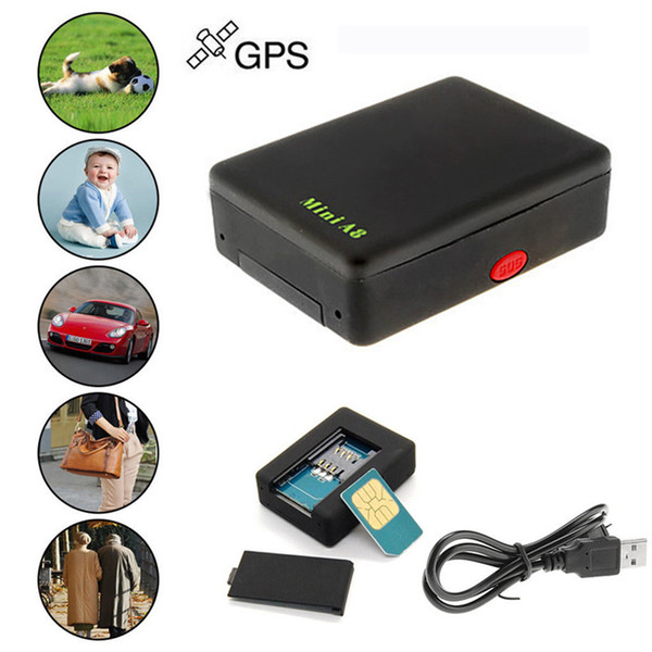 Fcarobd Mini A8 GPS Tracker Locator Real Time Car Kids Pet GSM GPRS LBS Tracking Power Adapter With SOS Button