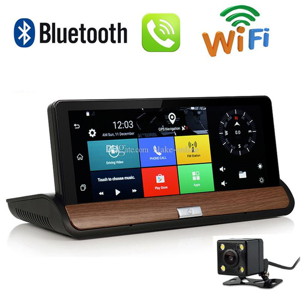 7 Inch Full HD 1080P 3G Wifi WIFI Rearview Camera Android 5.0 Car DVR GPS G-Sensor 16GB Bluetooth Dual Lens Navigation System