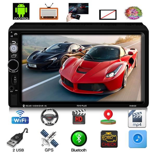 7'' Android Car MP5 GPS Multimedia Radio Player with Wifi Bluetooth FM Rearview