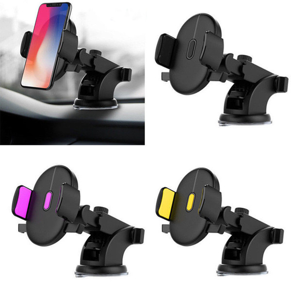 360 Rotation Automatically Locking Windshield Mount Car Phone Sucker Suction Cup Mount Holder in Car Stand Support For Mobile Phone