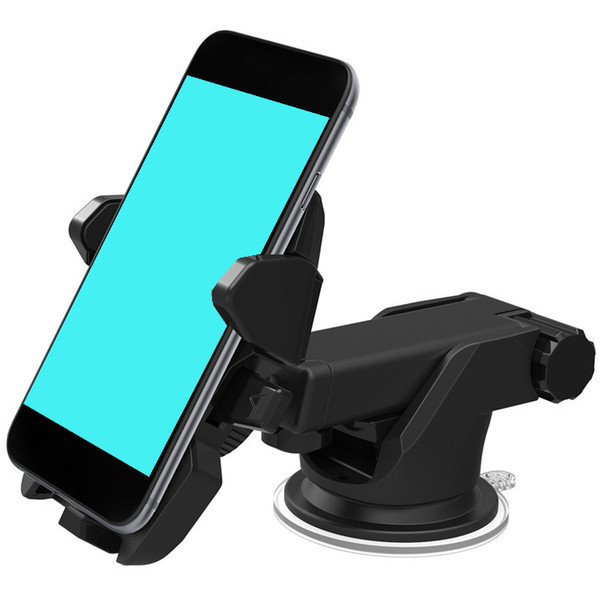 Retractable Car Mount Holder Easy One Touch Universal Holders Suction Cup Cradle Stand For Phone 8 X 7 7s 6 6S Plus S8