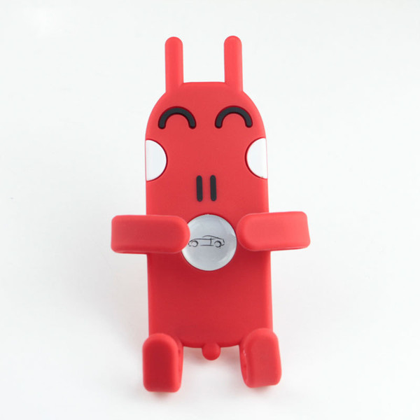 Universal Car Air Vent Mobile Phone Holder For iPhone Samsung Phones Holder Silicone Rabbit Car Mount Holder Stand