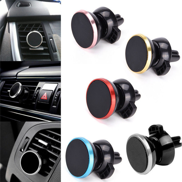 Universal Car Holder Mini magnetic Air Vent Mount Holder for mobile phone 360 degree rotatable cellphone mount car holder GGA129