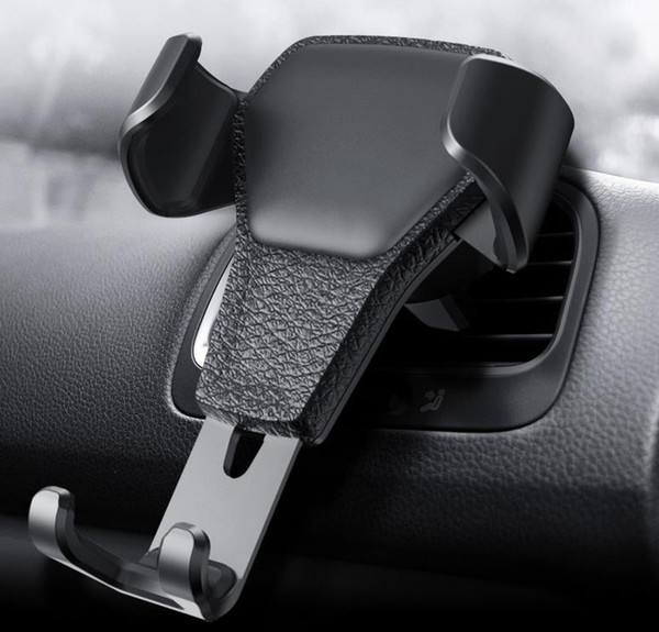 Car leather mobile phone holder, car air outlet mobile gravity bracket, car bracket