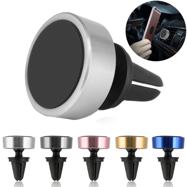 Metal Car Air Vent Phone Holder Universal 360 Degree Rotatable Automobiles Magnetic Cradle Mount Car-styling Stand for Mobiles