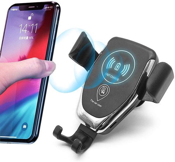 Car wireless charger mobile phone bracket Air outlet gravity sensing bracket