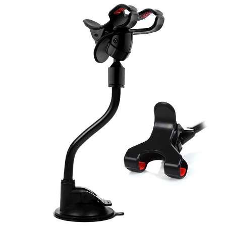 TURATA Car Phone Holder, Flexible 360 Degree Adjustable Car Mount Mobile Phone Holder For Smartphone 3.5-6 inch, Support GPS