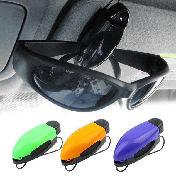 Car Glasses Holder Auto Vehicle Visor Sunglass Eye Glasses Business Bank Card Ticket Holder Clip Support +Color Random hot saleFree Shipping