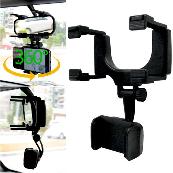 Universal Auto Car Rearview Mirror Mount Stand Holder Cradle For Cell Phone GPS Mobile Phone Holders Stands