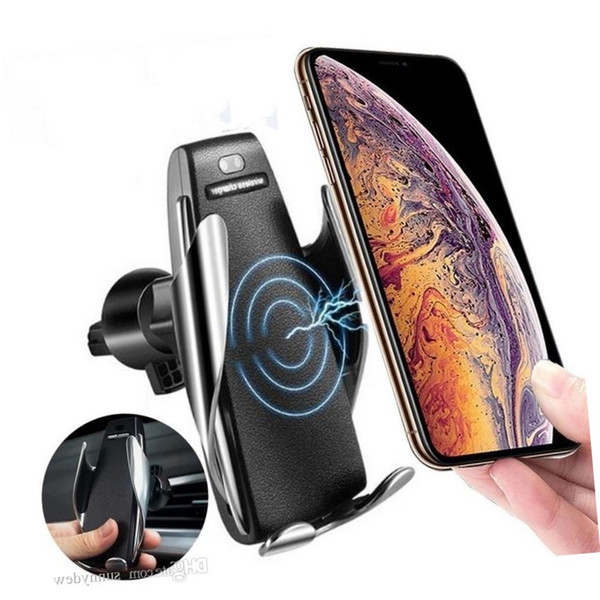 2020 S5 Wireless Car Charger Automatic Clamping For Iphone /samsung/android Air Vent Phone Holder 360 Degree Rotation 10w Fast Charging