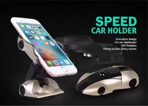 New fashion transformers sports car mobile phone holder Console Wildshield 360 degrees car Holder One button switch type mobilebracket
