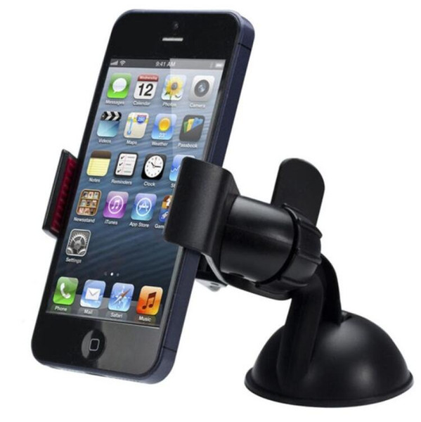 Top sale New Balck White Universal Car Holder Car Windshield Mount Holder phone For iPhone 5S 6S SE 7 MP3 GPS for Samsung