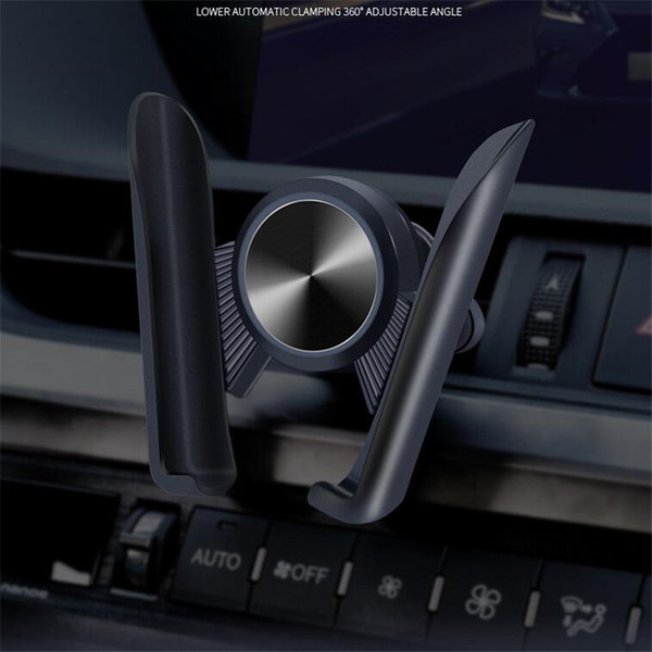 Car Bracket Air Outlet Mobile Phone Holder Elastic linkage gravity GPS navigation Stand for IPhone Xiaomi Huawei Samsung