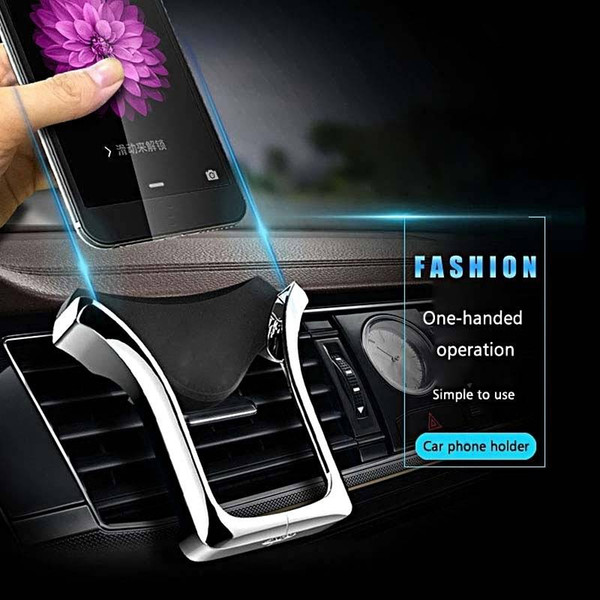 Free shipping YENTL U-type Mobile Phone Holder Air Conditioning Navigation Bracket Car Phone Holder Gravity Car Air Outlet Mount Mobile