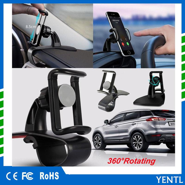 free shipping YENTL Universal 360 degree Rotation Car HUD Dashboard Mount Holder Stand For Smartphone GPS Dashboard Adjustable Mount Car