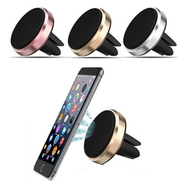 Universal Car Air Vent Magnetic Cellphone Holder 4pcs Reinforced Magnet Mounting Holder for iPhone x 6s 7 plus Samsung