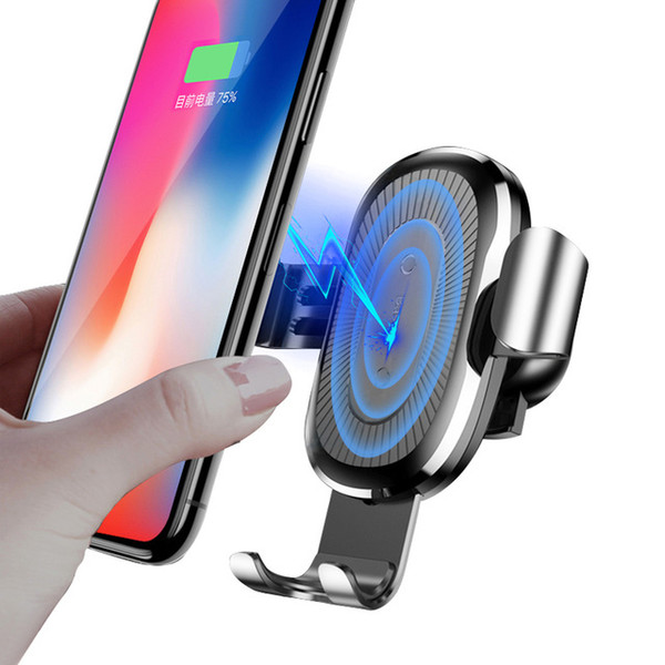 Car Mount Qi Wireless Charger For iPhone X 8 Plus Quick Charge Fast Wireless Charging Car Holder Stand For Samsung S9 S8