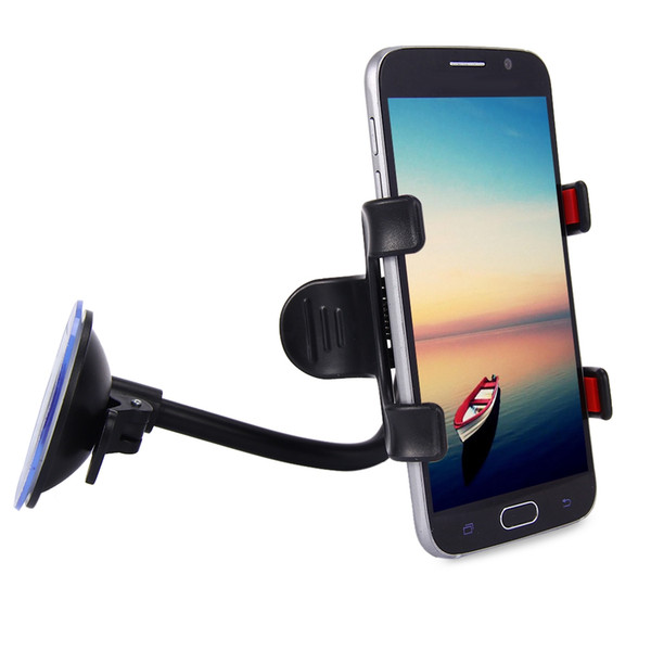 Universal Car Windshield Mount Holder Cradle System for Phones Long Arm 360 Degrees Rotation Dashboard For iPhone Samsung Smartphones