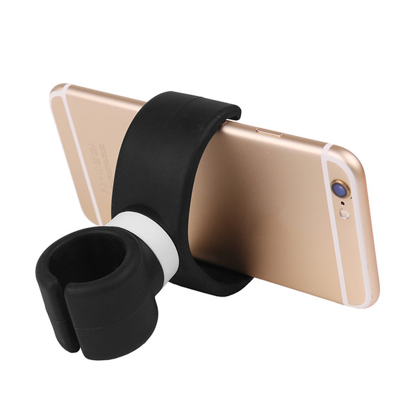 Wholesale-Hot Sale Universal 360 Degrees Air Vent Mount Bicycle Car Phone Holder Stands for iPhone 4 5 6 Mobile Phone Clip For Samsung HTC