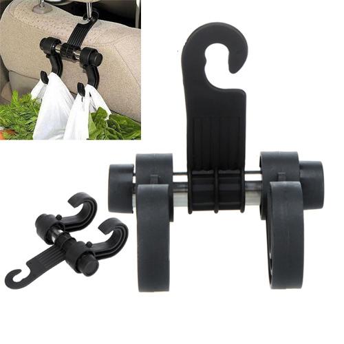 2 in 1 Auto Car Venhicle Seat Bag Hook Car Seat Headrest Hanger Holder Bags Organizer car Accessories Black order<$18no track