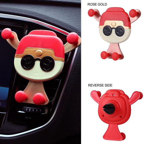 Sailnovo Cute Car Phone Holder 10 x 7cm Air Vent GPS 360 Rotate Car Mount Stand Auto Holder Universal Accessories Styling