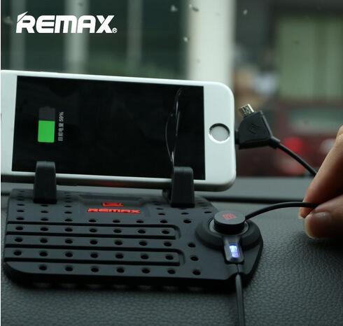 Remax Universal Mobile Phone Car Phone Holder With Charger USB Cable For iPhone For Samsung Adjustable Bracket Magnet Connector New design