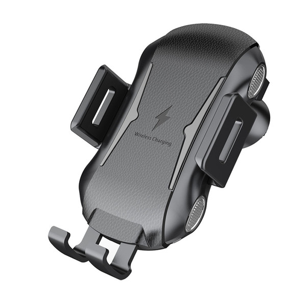 Black QI Wireless Car Charger A/C Vent Clip Mount For iPhone X XS 8 Plus