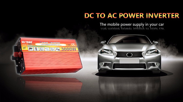 XUYUAN 3000W Solar Car Power Inverter DC 12V to AC 220V Modified Sine Wave Vehicle Mounted Charger