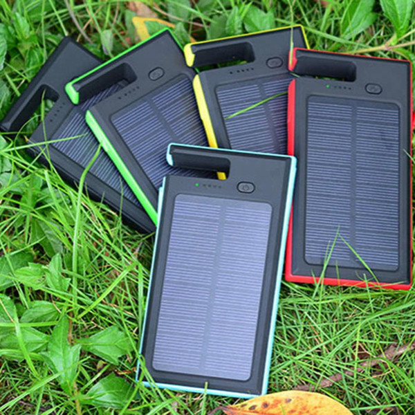 Brand New High Quality 5000mAh Dual USB Solar Power Bank LED Battery Charger For Cell Phone Pad