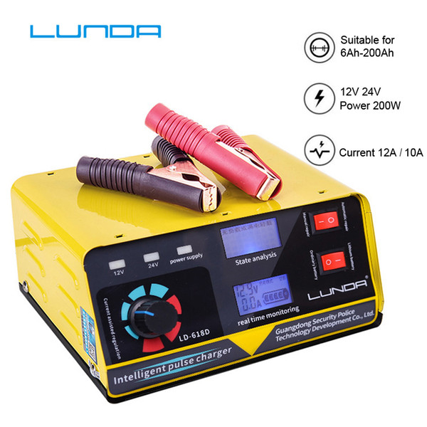 240W 12V/24V 6 400AH 20A Automatic Car Battery Charger Motorcycle Auto Batteries Power Supply Car Accessories