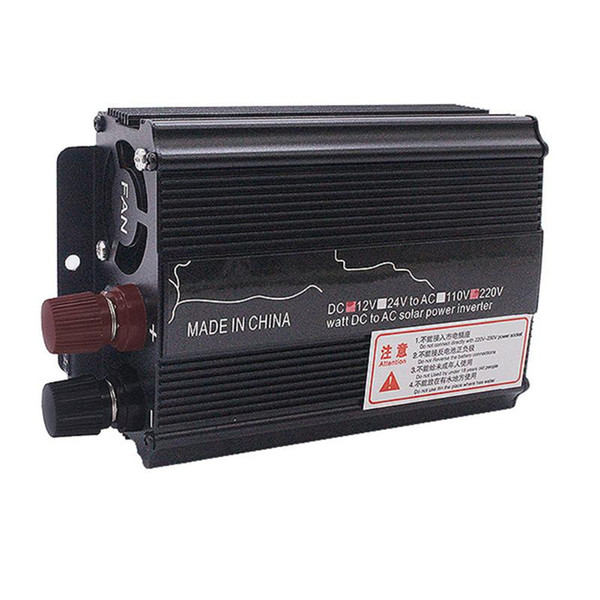 500W Transformer Solar Powered Replacement 12V 24V To 220V Pure Sine Wave Voltage Car Inverter Black Power Universal Accessories