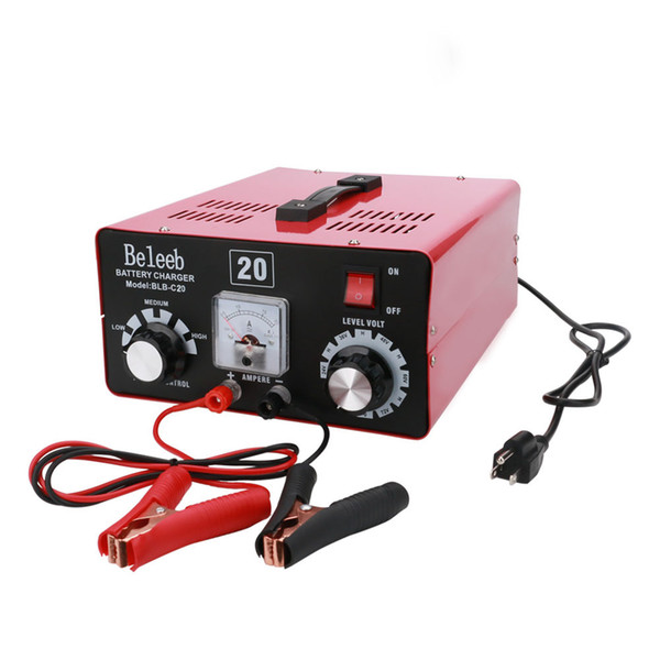 Beleeb Car Automatic Battery Charger, 12V/24V/36V/48V/60V/72V Voltage Adjustable Trickle Charger/Maintainer,40-150Ah 12A Max