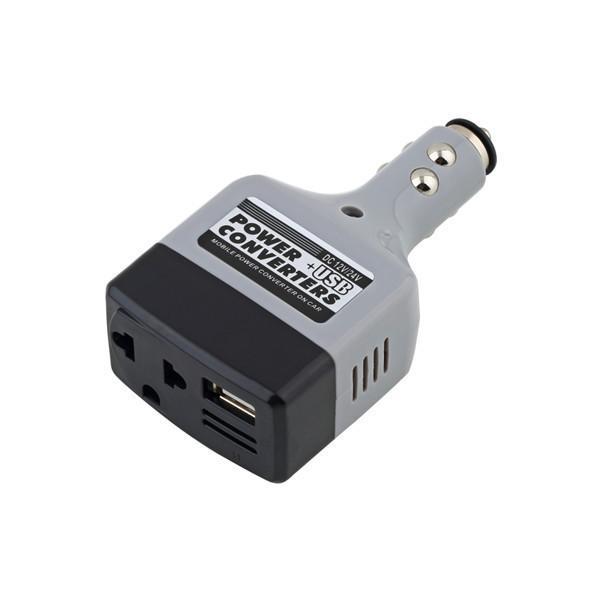 Universal 2 IN 1 DC 12V 24V to AC 220V Auto Mobile Car Power Converter Inverter Adapter Charger WithUSB Charger Socket Lighter Free Shipping