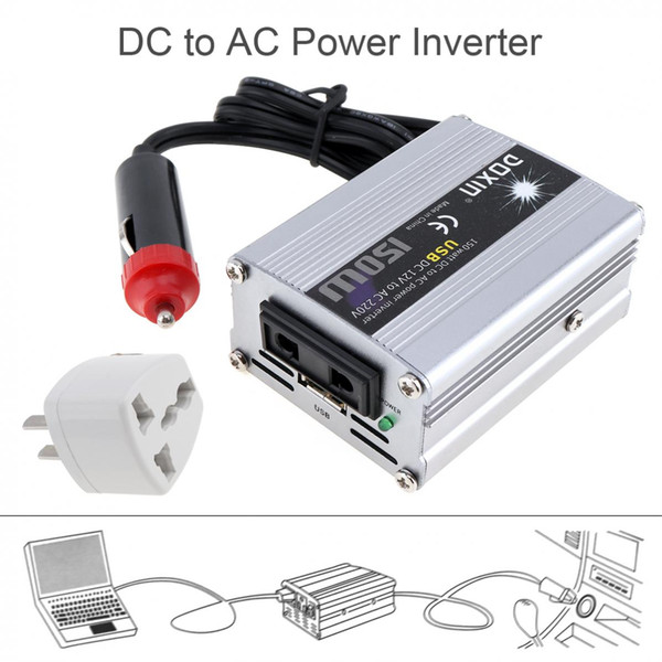 Freeshipping Car Power Inverter DC 12V 24V to AC 220V 110V 150W Mobile Auto Vehicle Car Power Converter Transformer Charger for Car Battery