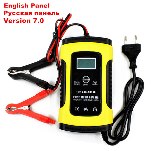 Full Automatic Car Battery Charger 110V to 220V To 12V 6A Intelligent Fast Power Charging Wet Dry Lead Acid Digital LCD Display