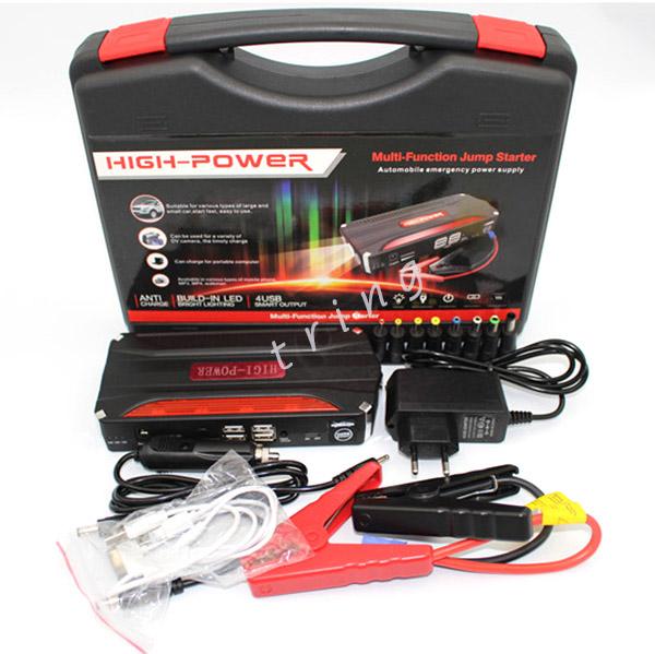 New Emergency start Power 4 USB 12v Car Jump Starter Auto EPS Car charger laptop/notebook/tablet/cellphone power bank charger