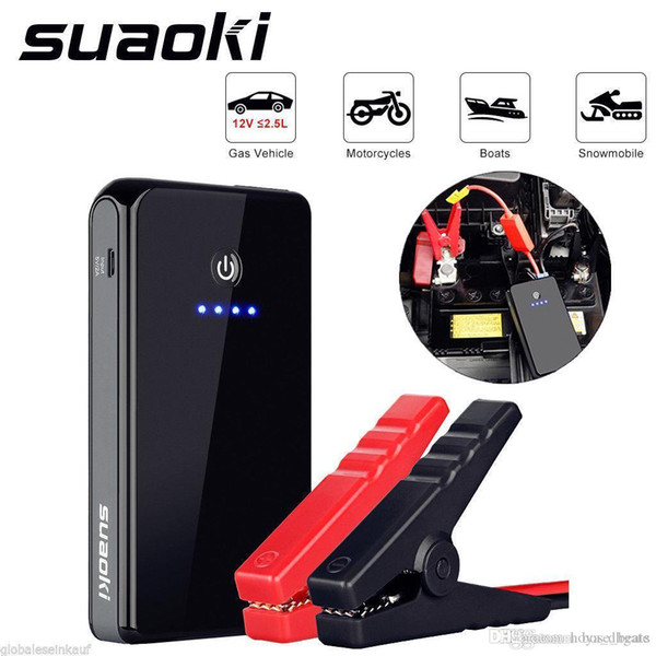 2017 12V 8000 mAh Car Jump Starter Booster Portable Battery Charger Power Bank Pack LED Free Shipping